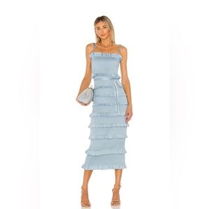 V. Chapman Lily Midi Dress is Cashmere Blue - Size 2